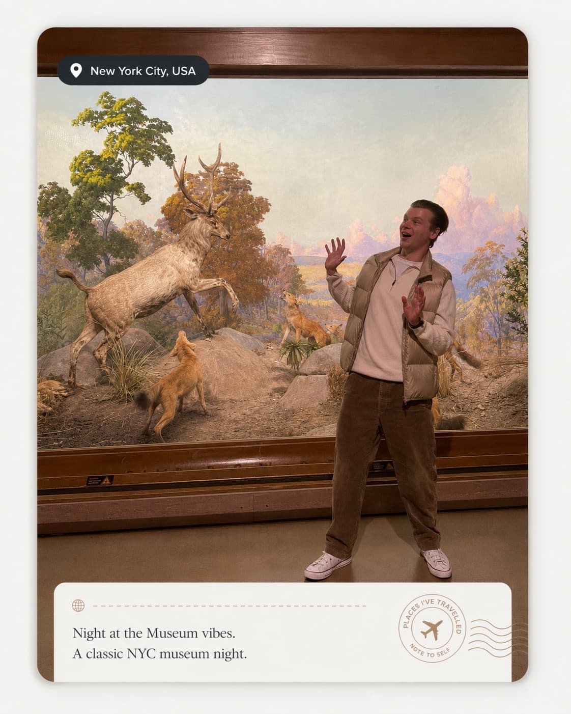 Dylan at a museum in New York City, USA